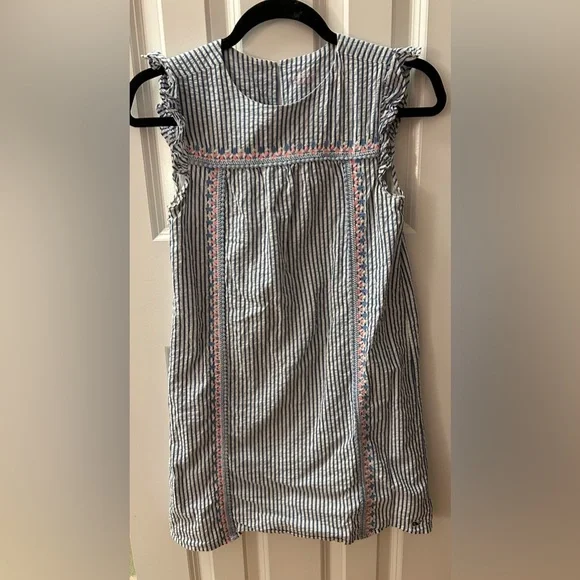 vineyard vines blue and white striped dress MILVA MI Blue + White Striped Summer Maxi Dress Timeless Martha's Vineyard main image 1